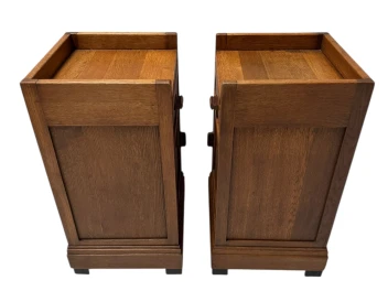 Two Art Deco Modernist Nightstands or Bedside Tables, 1920s